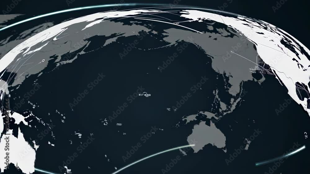 Poster understanding global connectivity and digital networks through a modern world map visualization and 