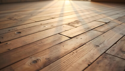 Madera de textura natural. Parquet. Tablas de suelo laminado de madera y luz de fondo. Decoración del hogar. © Bittbrew