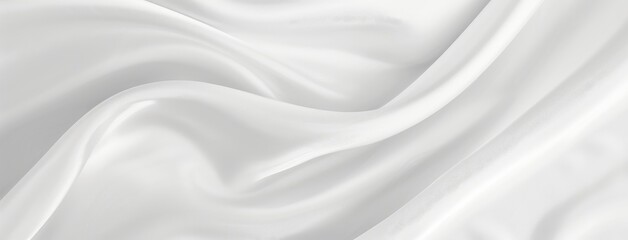 Naklejka premium Elegant White Satin Fabric with Luxurious Texture