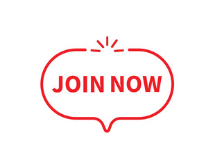 join now text information sign	