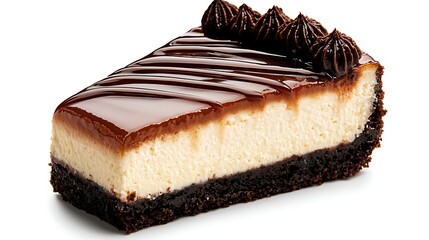Delicious Chocolate Swirl Cheesecake Slice