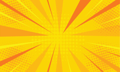 Pop art background. Comic book page template in pop-art style. Colorful empty background. Vector illustration. 