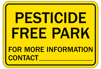 Park sign pesticide free park