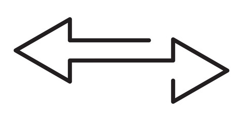 Data transfer arrows icon vector. Recycling, exchange, left and right and direction sing, up and down symbol arrow icon in transparent background. Vector illustration