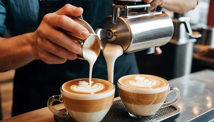 pouring coffee in a cup