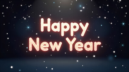 Happy New Year Celebration Greeting. Concept of beginning, annual, and party.