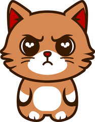 Sad cat cartoon