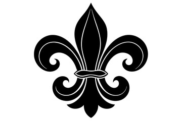 Fleur-de-Lis Silhouette Vector Design - Symbol of French Heritage and Festival Celebration