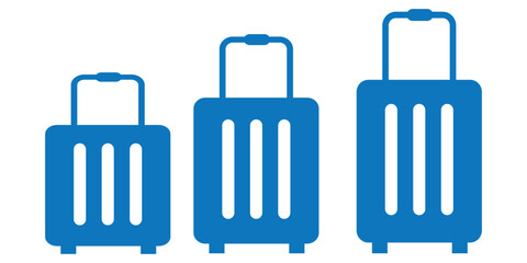 Suitcase icon Thin line art collection