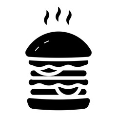 big burger glyph icon