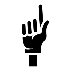 foam hand supporter glyph icon
