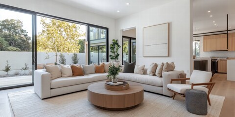 Fototapeta premium Modern Minimalist Living Room