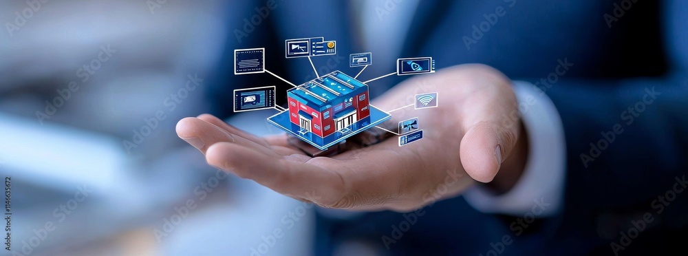 Poster smart home: bringing together innovative technology and home automation systems, a user utilizes vir