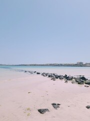 Peaceful Beach Scenery of Jeju Island