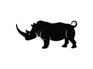 rhino silhouette high vector