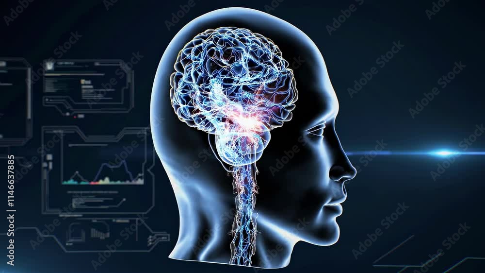 Poster Understanding the human brain and its neural connections through digital representation and visualization techniques