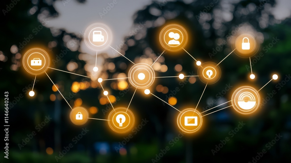 Poster secure network data protection system visualization
