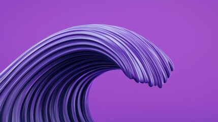 Abstract Purple Wave Pattern on a Vibrant Purple Background
