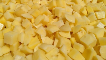 close up of potato slices 