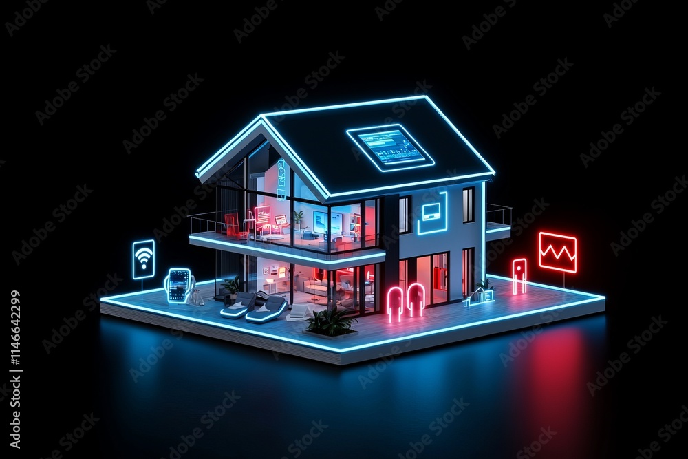 Poster an effective and user-friendly smart home system that integrates various devices.