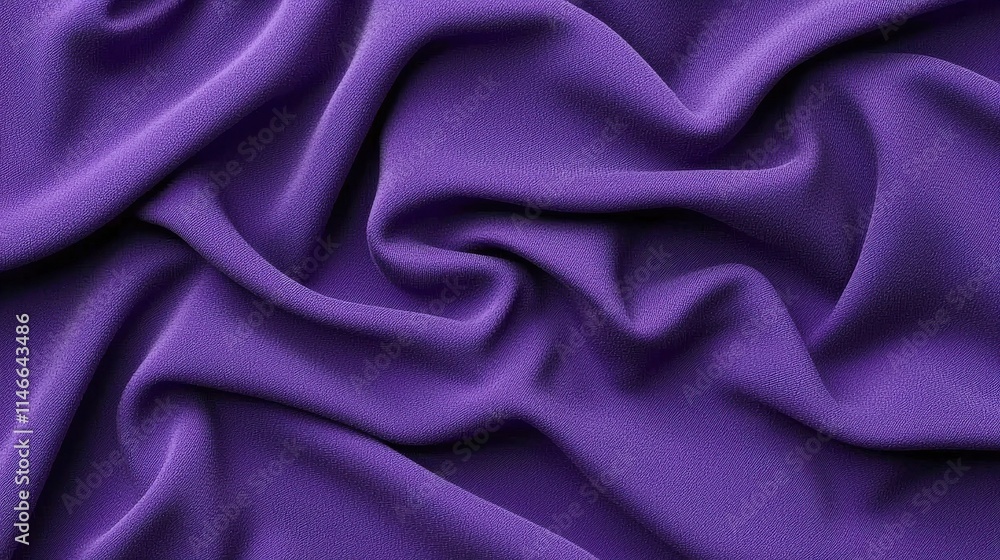 Poster soft purple fabric with smooth texture and elegant drapery patterns