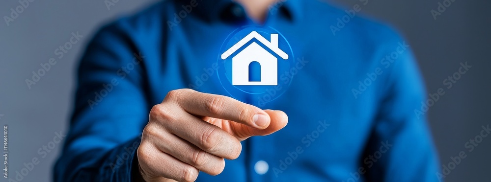Poster smart home technology encompasses automation, connectivity, innovation, and efficiency, with a busin