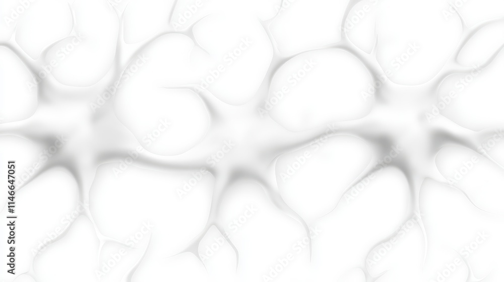 Poster a soft, abstract design featuring delicate, intertwining shapes on a white background, evoking a sen