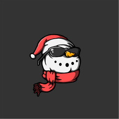 snowman face glasses.EPS