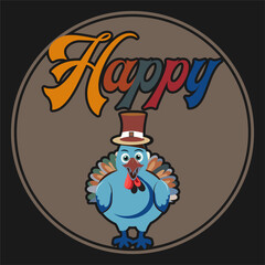 Thanksgiving day typography t shirt design template.