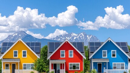A detailed view of a house's roof equipped with solar panels, supplying clean and renewable energy to the home.