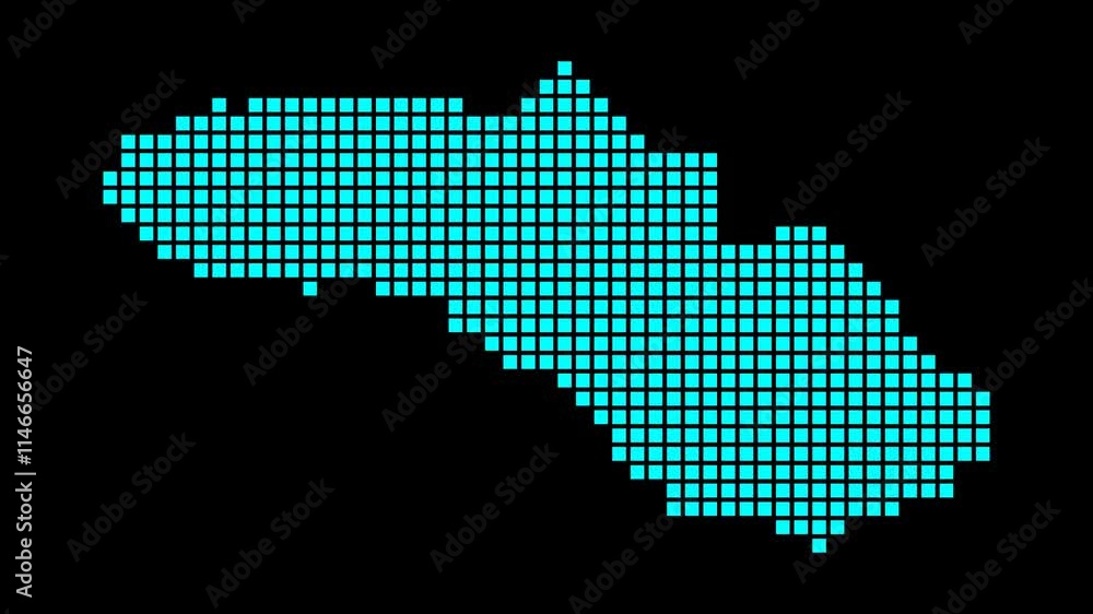 Aufkleber sumba digital map. map of sumba in dotted style. shape of the island filled with rectangles. beautif