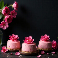 dessert, food, sweet, cake, pink, cookie, colorful, biscuit, snack, delicious, pastry, strawberry, sugar, banner, poster, design, cover image, main image, post image, social media story, background