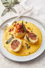 Stuffed Gnocchi with Mushrooms and Pumpkin