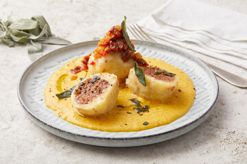 Stuffed Gnocchi with Mushrooms and Pumpkin