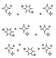 Sparkle Icons set. Twinkle stars collection. Shine star icons. Effect shine, glitter, twinkling and clean. Star sparkle icon. Vector illustration.