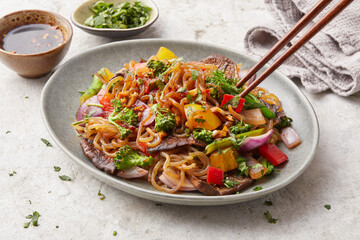 Stir Fried Mushroom Noodles