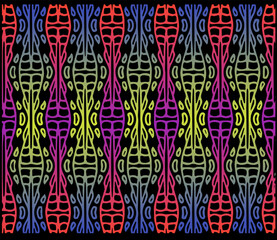 The image showcases various geometric and abstract patterns, creating unique designs that blend traditional and modern aesthetics.