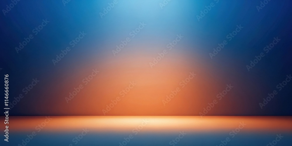 Poster a simple gradient background featuring a blue to orange color transition with a spotlight effect