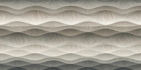 Obraz premium A seamless pattern of undulating, textured waves in shades of gray and white, creating an abstract, layered, and dynamic design.