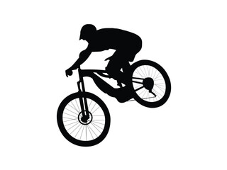 Obraz premium mountain bike silhouette