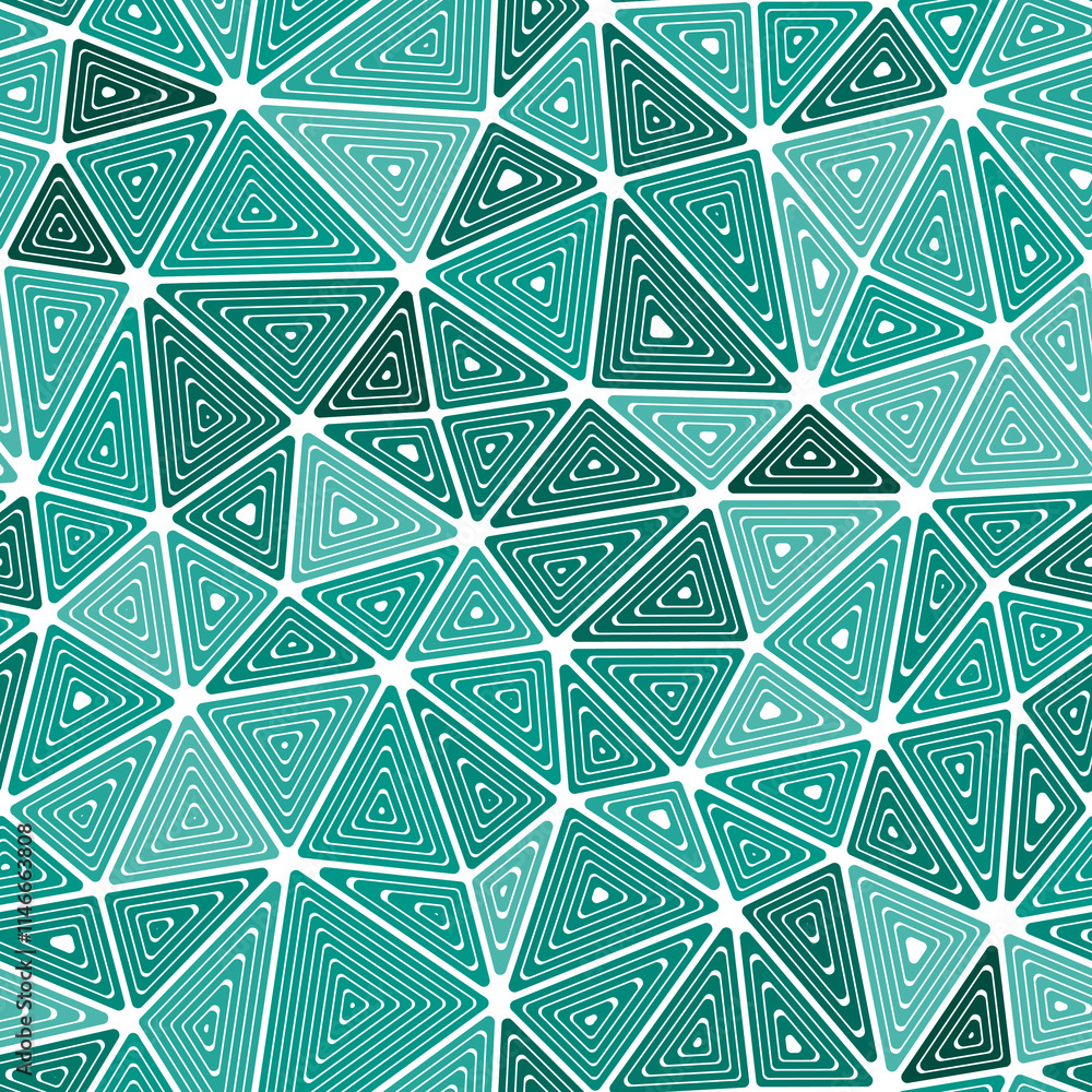 Poster abstract background with geometric mosaic shapes. medium-sized triangles with multiple repeated inne