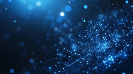 abstract blue network data technology background