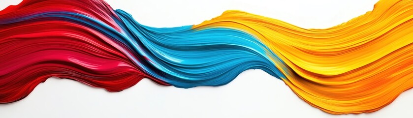 Obraz premium Colorful paint strokes create a vibrant abstract background for creative projects.