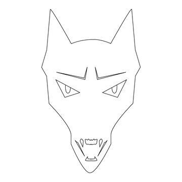recommend clip art:  a wolf item vector line art
