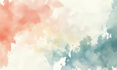 Abstract pastel watercolor wash, blended colors.