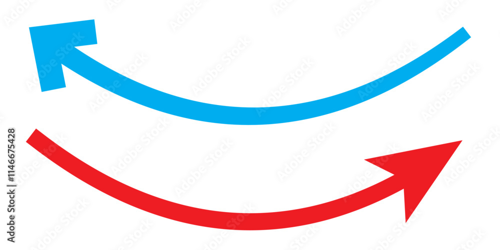 Poster nvis48 newvectorillustrationsign nvis - curved arrow right direction vector sign . isolated transpar