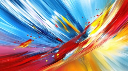 vibrant abstract painting colorful swirls and strokes