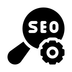 SEO service glyph icon