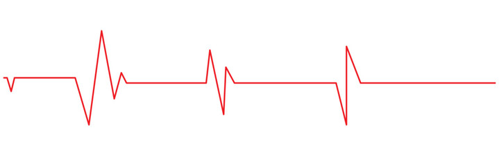 Naklejka premium Life line icon vector. Heartbeat line icon. Medetsina sign. Cardiogram line icon, sign. Heart pulse silhouette, icon, symbol. Vector illustration.