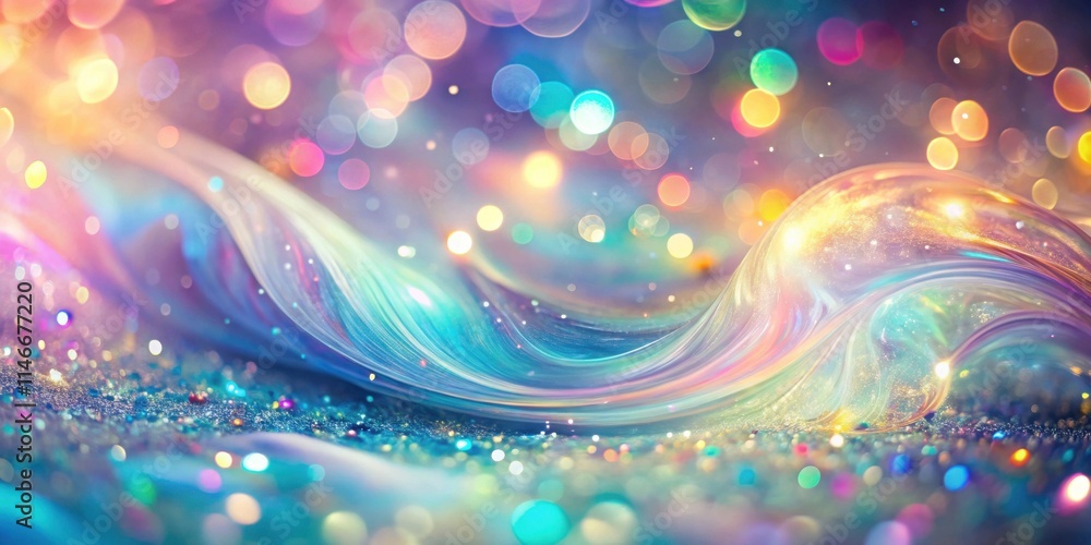 Poster abstract dreamy background with shimmering light and smooth curves